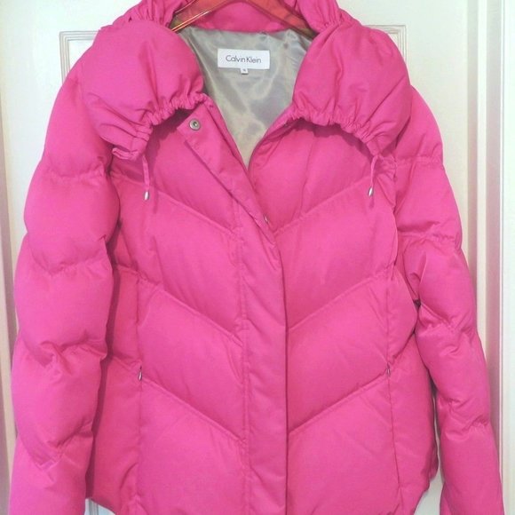 Calvin Klein Jackets & Coats Calvin Klein X Hot Pink Down Puffer